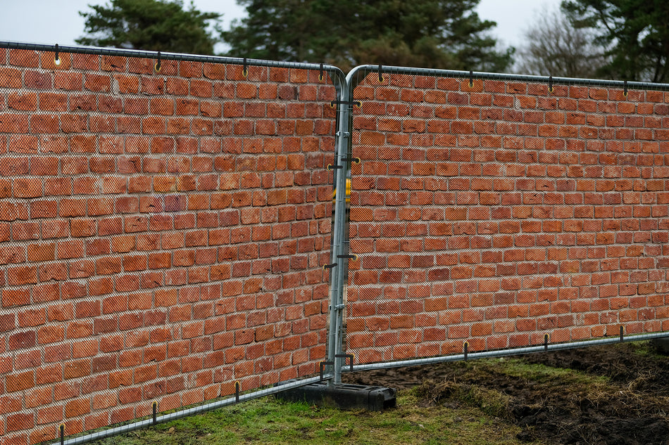 Heras Fence Banners 3.5x3m (Pre made designs) - Quick Banners Brick Effect