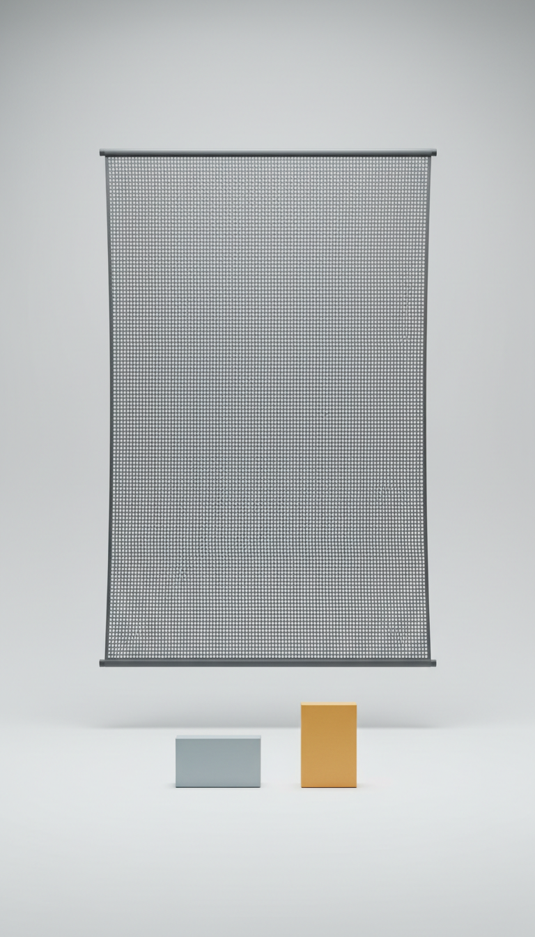 Mesh outdoor banner for windy locations